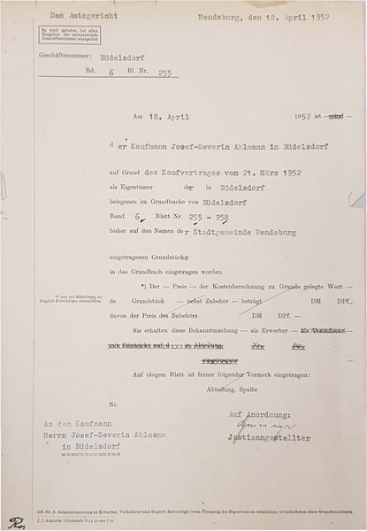 Datei:Grundbucheintrag Holzplatz 1952.jpg